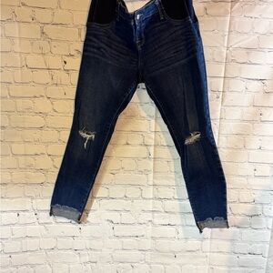 Isabel Maternity by Ingrid & Isabel Dark Blue Distressed Jeans